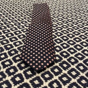 Polka Dot Men's Tie - Black and Pink